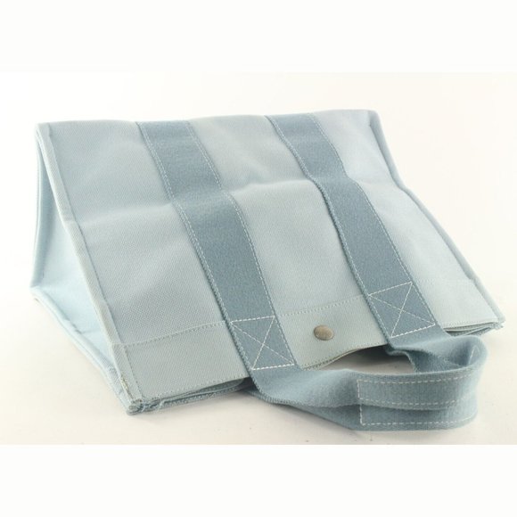 Hermes Blue Herline Fourre Tout with Pouch Blue Two Tone 1HER82K - Picture 3 of 12